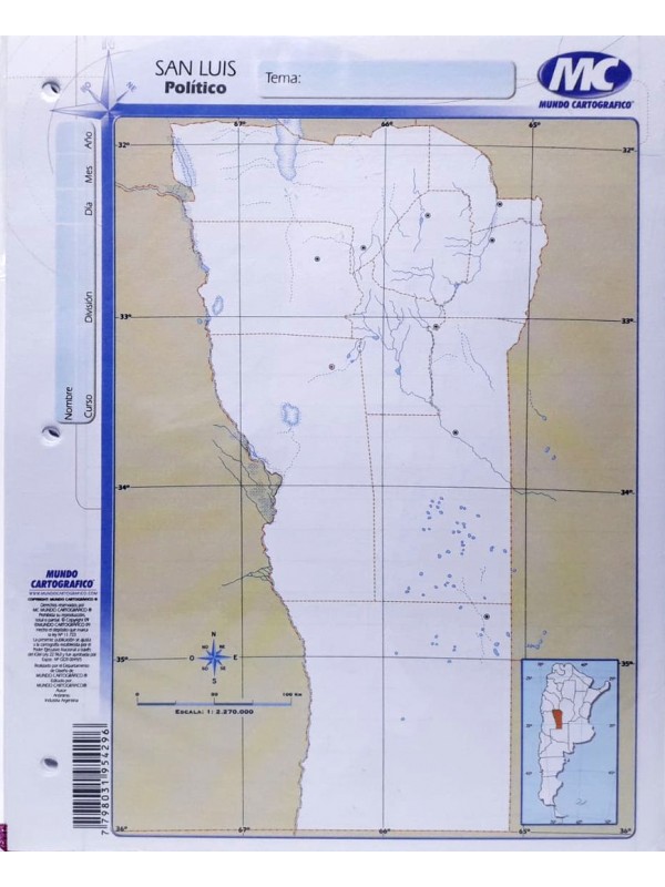 MAPA N°3 SAN LUIS POLITICO