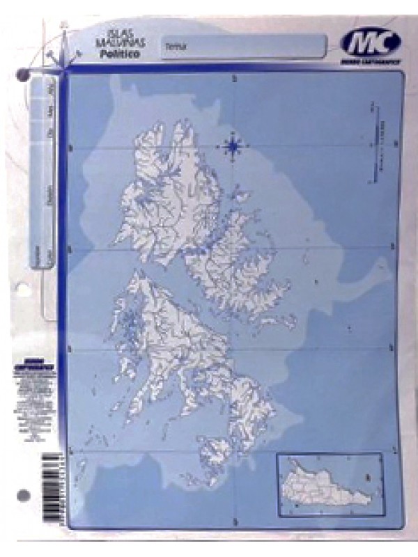 MAPA N°3 ISLAS MALVINAS POLITICO