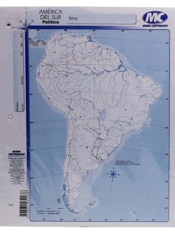 MAPA N°3 AMERICA DEL SUR POLITICO