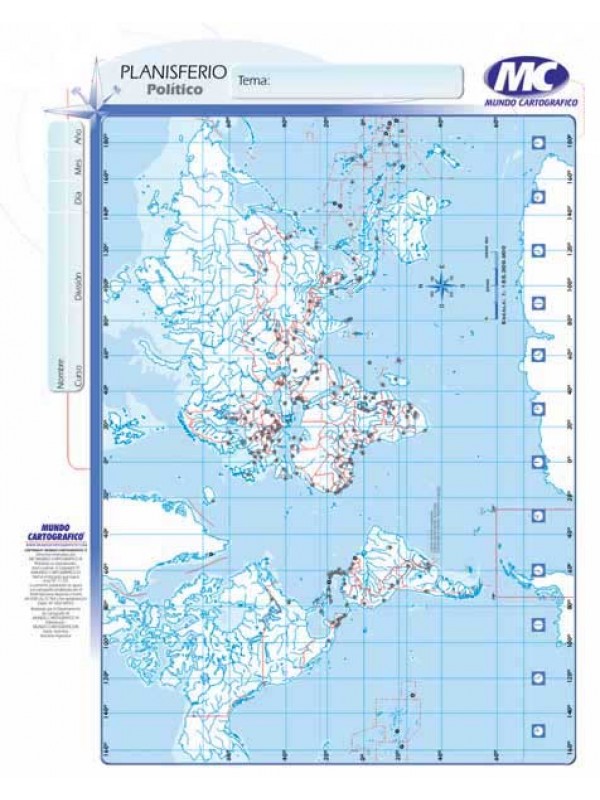 MAPA N°3 PLANISFERIO POLITICO