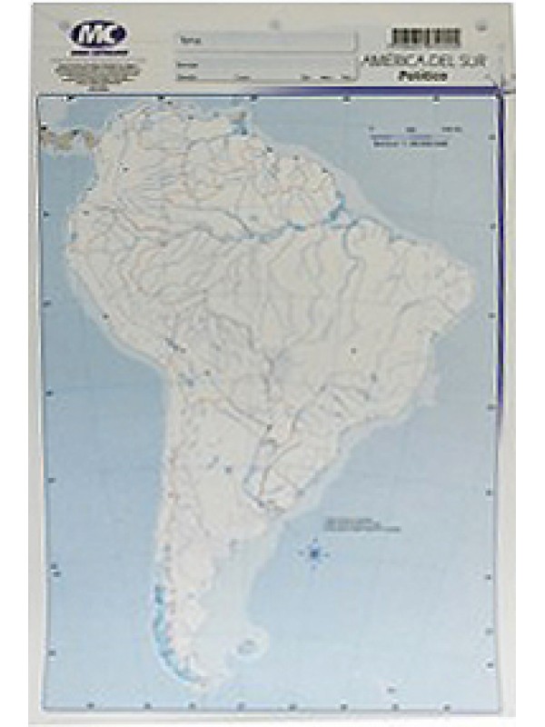 MAPA OFICIO AMERICA DEL SUR POLITICO