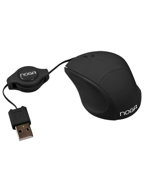 MOUSE NOGA NGM-418N MINI RETRACTIL NEGRO