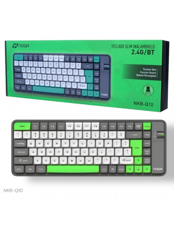 TECLADO INALAMBRICO VERDE NOGA