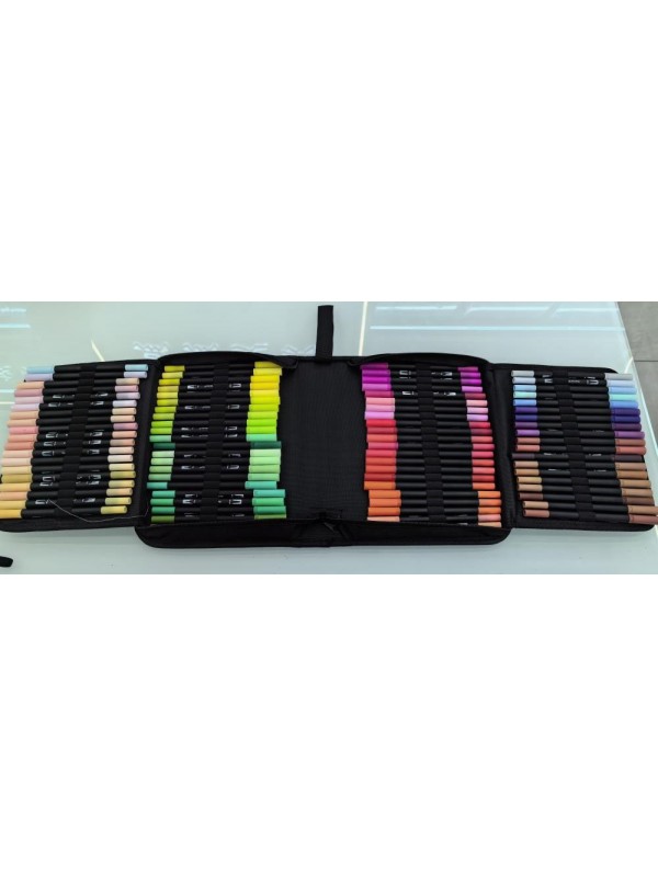 MARCADORES DOBLE PUNTA x120 ESTUCHE