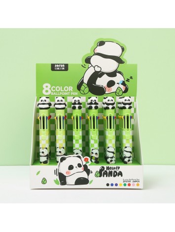 BOLIGRAFO 8 COLORES PANDA x24