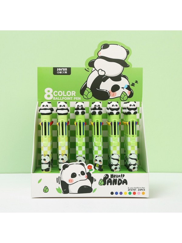 BOLIGRAFO 8 COLORES PANDA x24