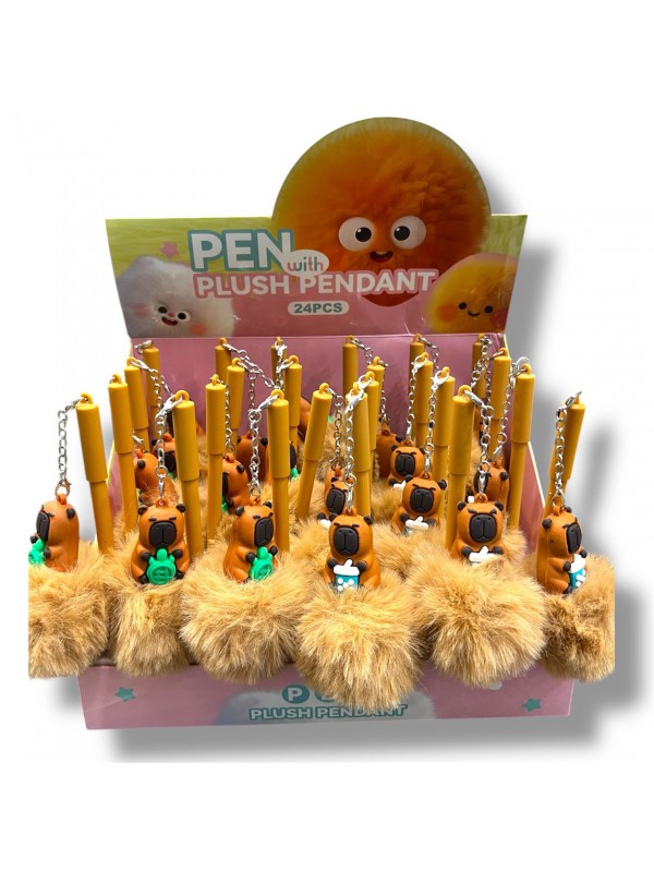 BOLIGRAFO POMPOM CAPYBARA x24