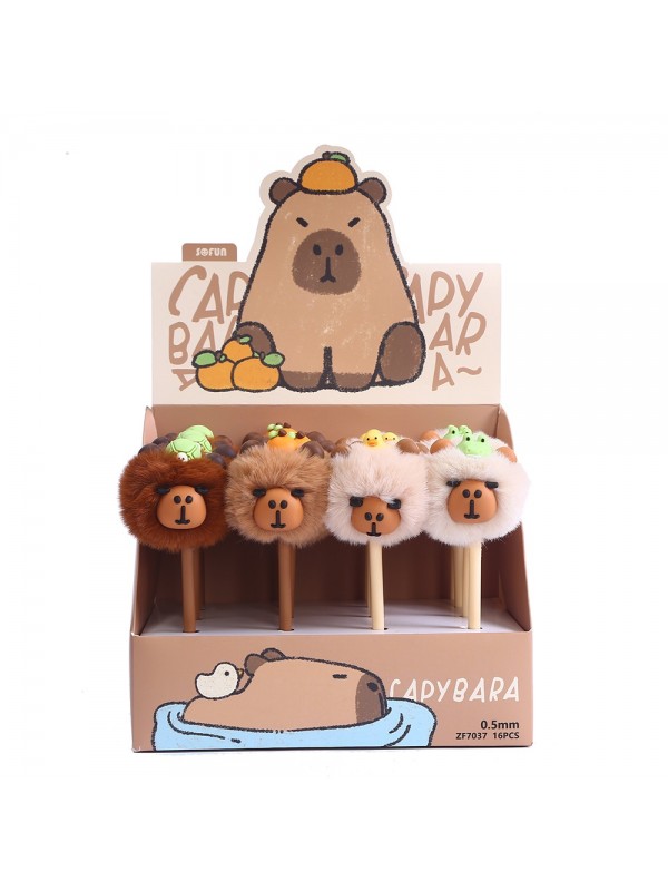 BOLIGRAFO POMPOM CAPYBARA x16