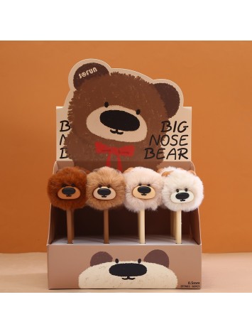 BOLIGRAFO POMPOM OSO x16