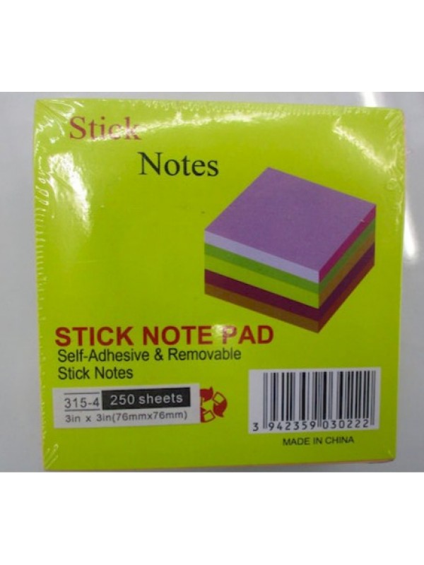 TACO ADHESIVO FLUO 76x76 x250 HOJAS