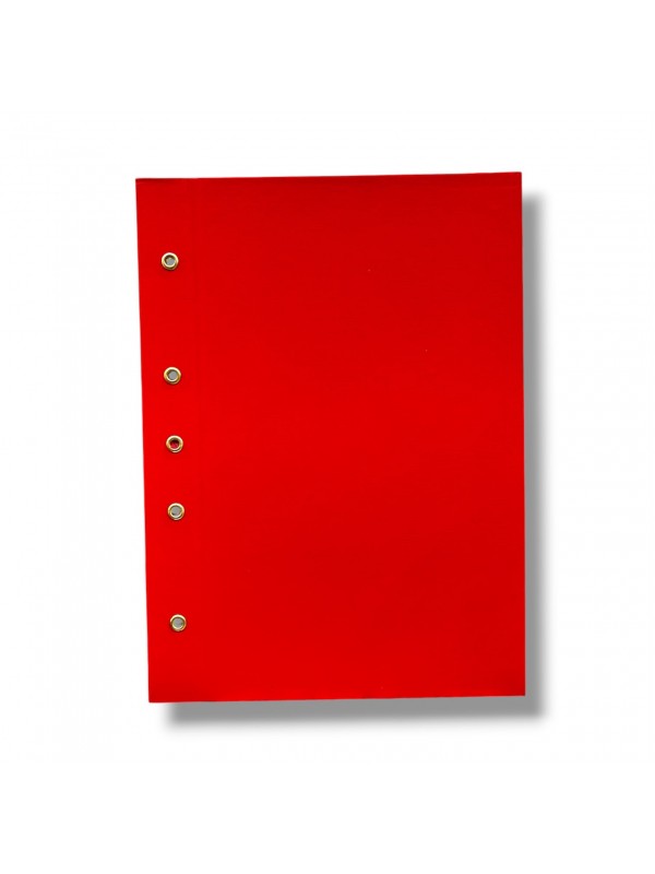 CARPETA CON CORDON A4 TELADA ROJO