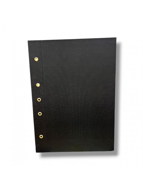 CARPETA CON CORDON A4 TELADA NEGRO