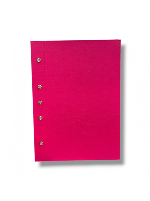 CARPETA CON CORDON A4 TELADA FUCSIA