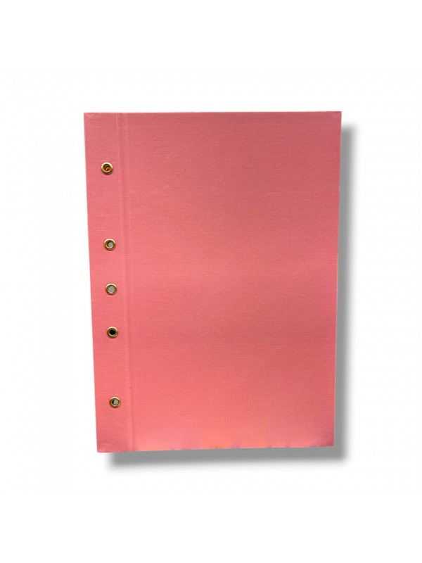 CARPETA CON CORDON A4 TELADA ROSA PASTEL
