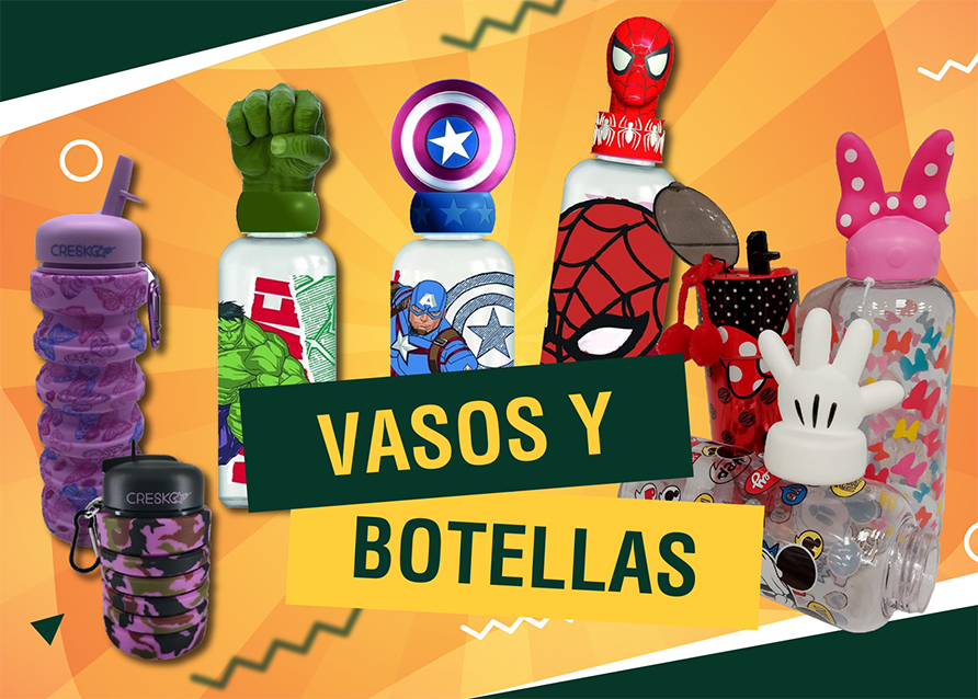 Nuevas botellas y vasos